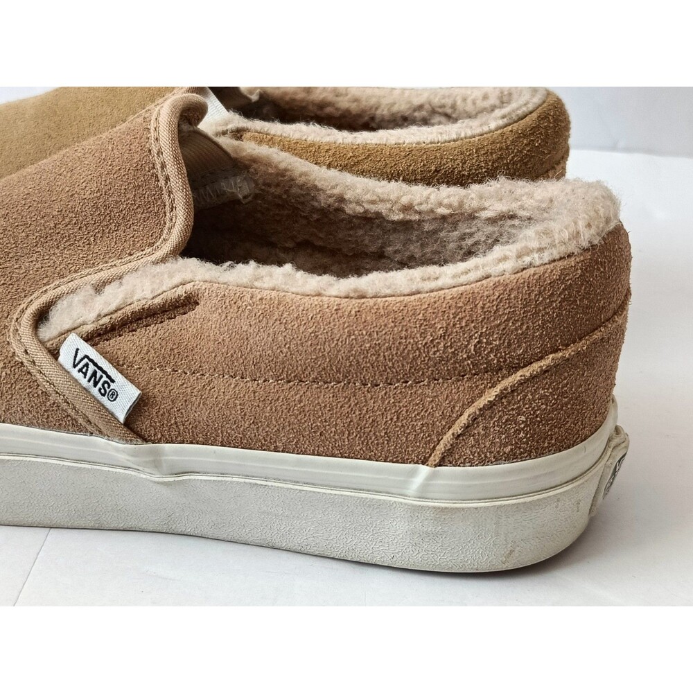 Vans Classic Slip On Sherpa Women's Size 8 Beige Low Tops - Picture 4 of 6